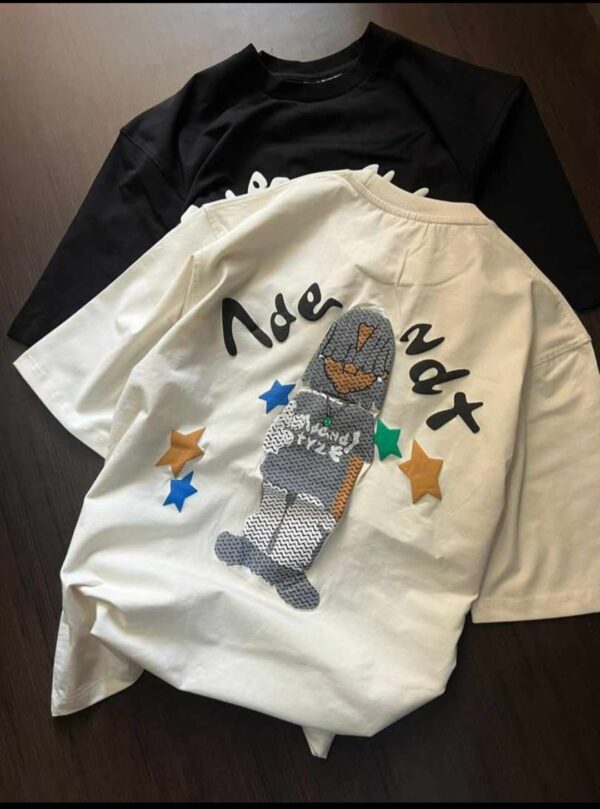 white-printed oversized t-shirt for men